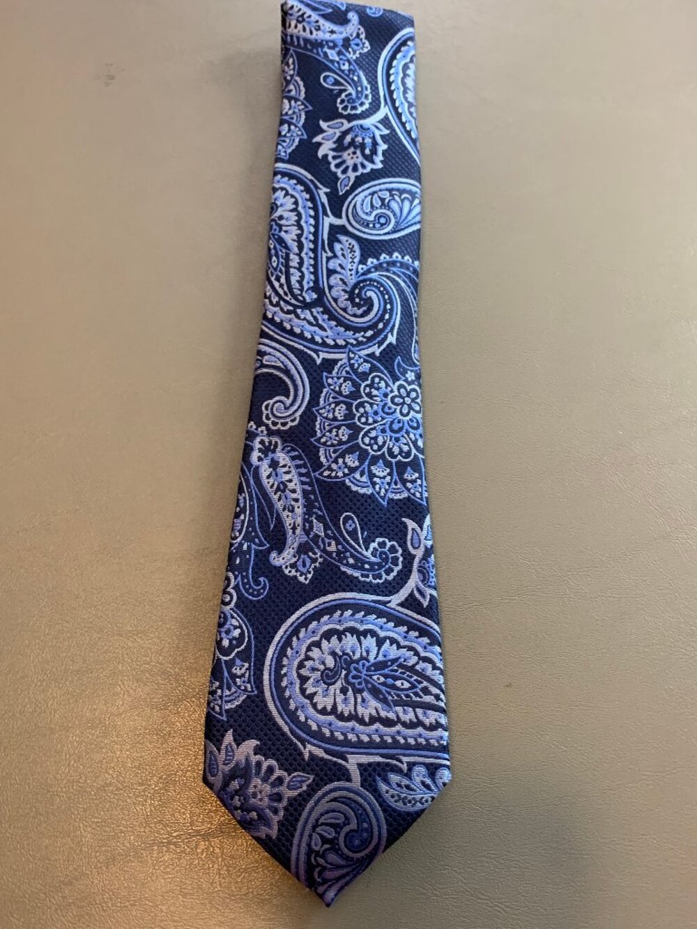 Tasso Elba Men's 3.25'' 100% Silk Neck Tie, Blue Paisley , One Size